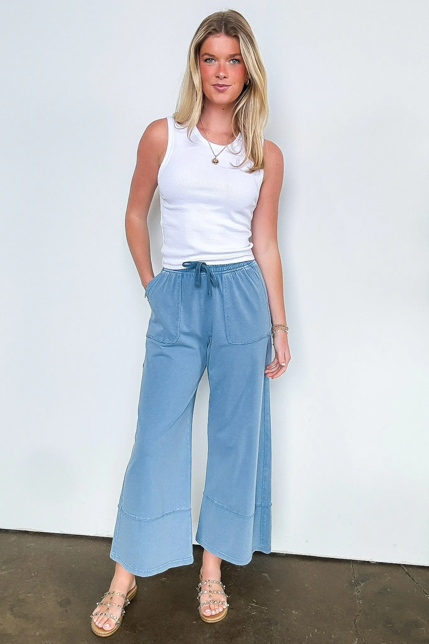 Ashby Mineral Wash Wide Leg Pants