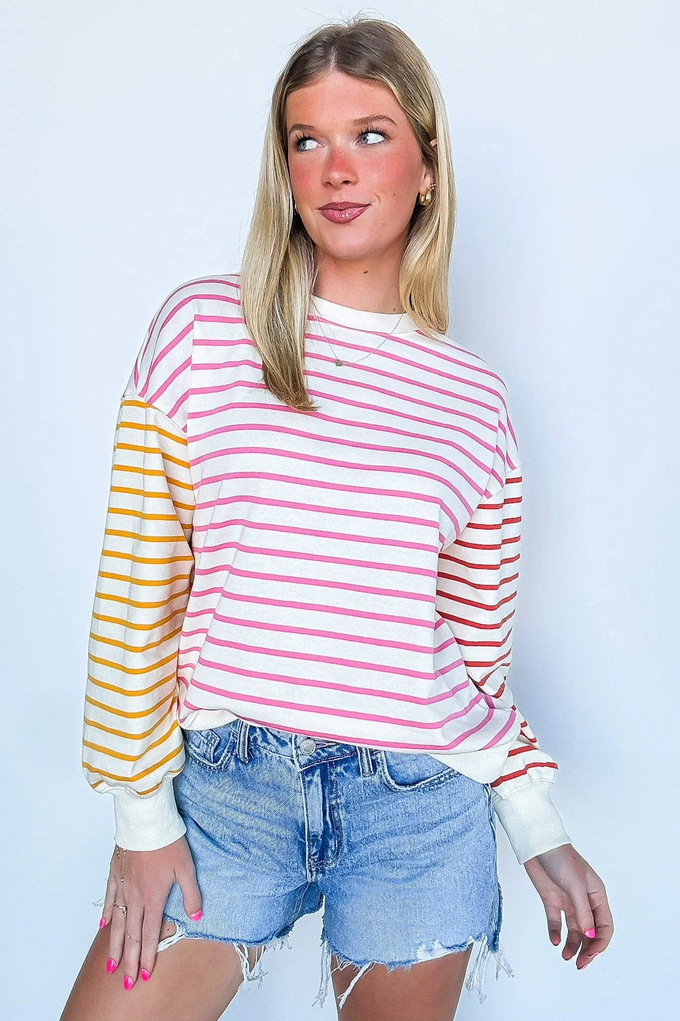 Ashland Color Block Striped Top