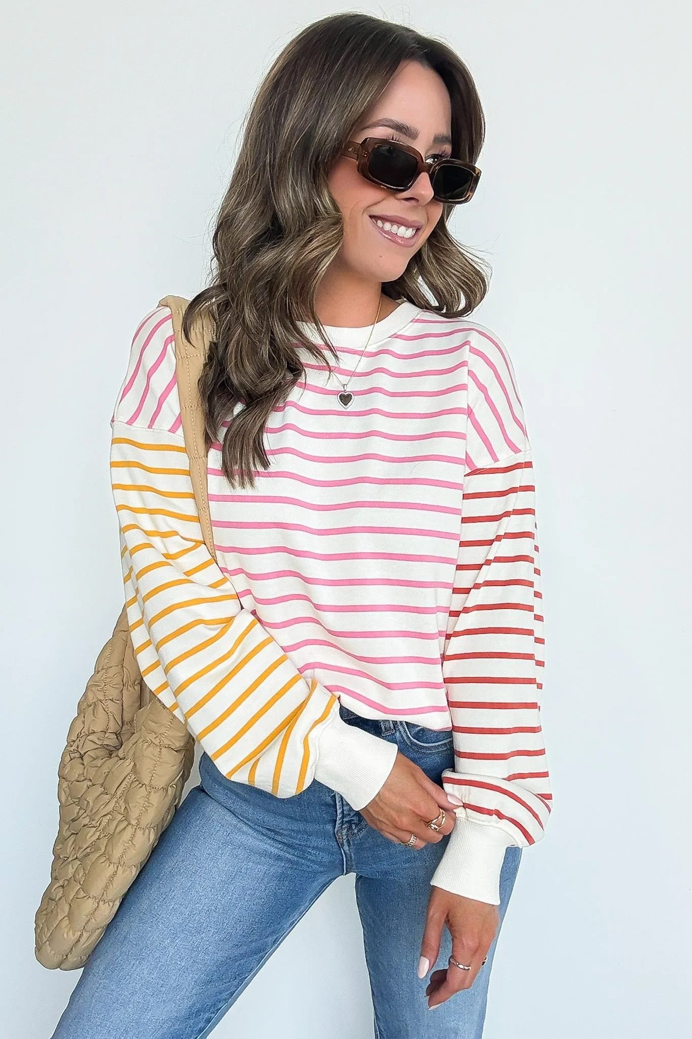 Ashland Color Block Striped Top