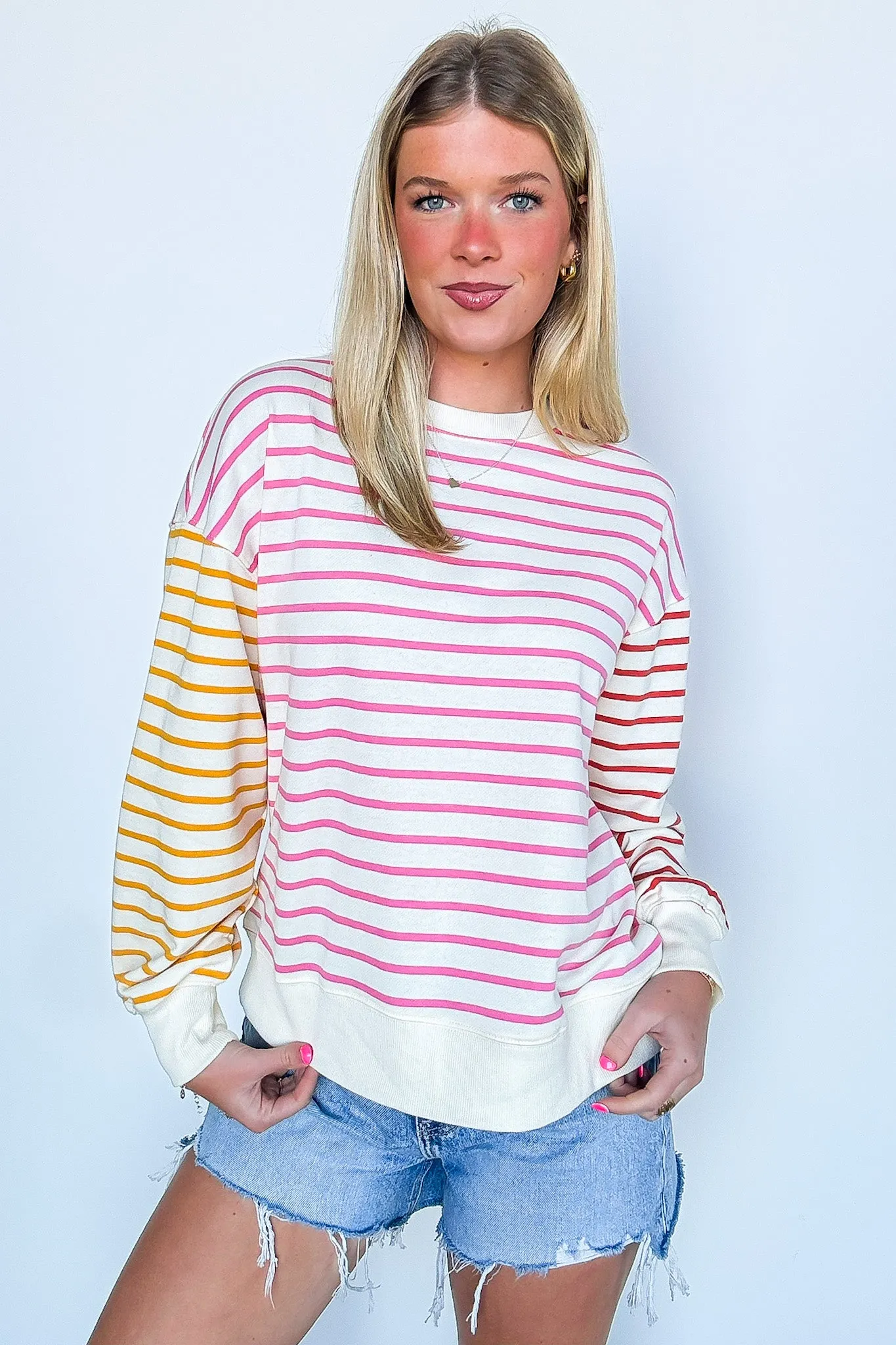 Ashland Color Block Striped Top