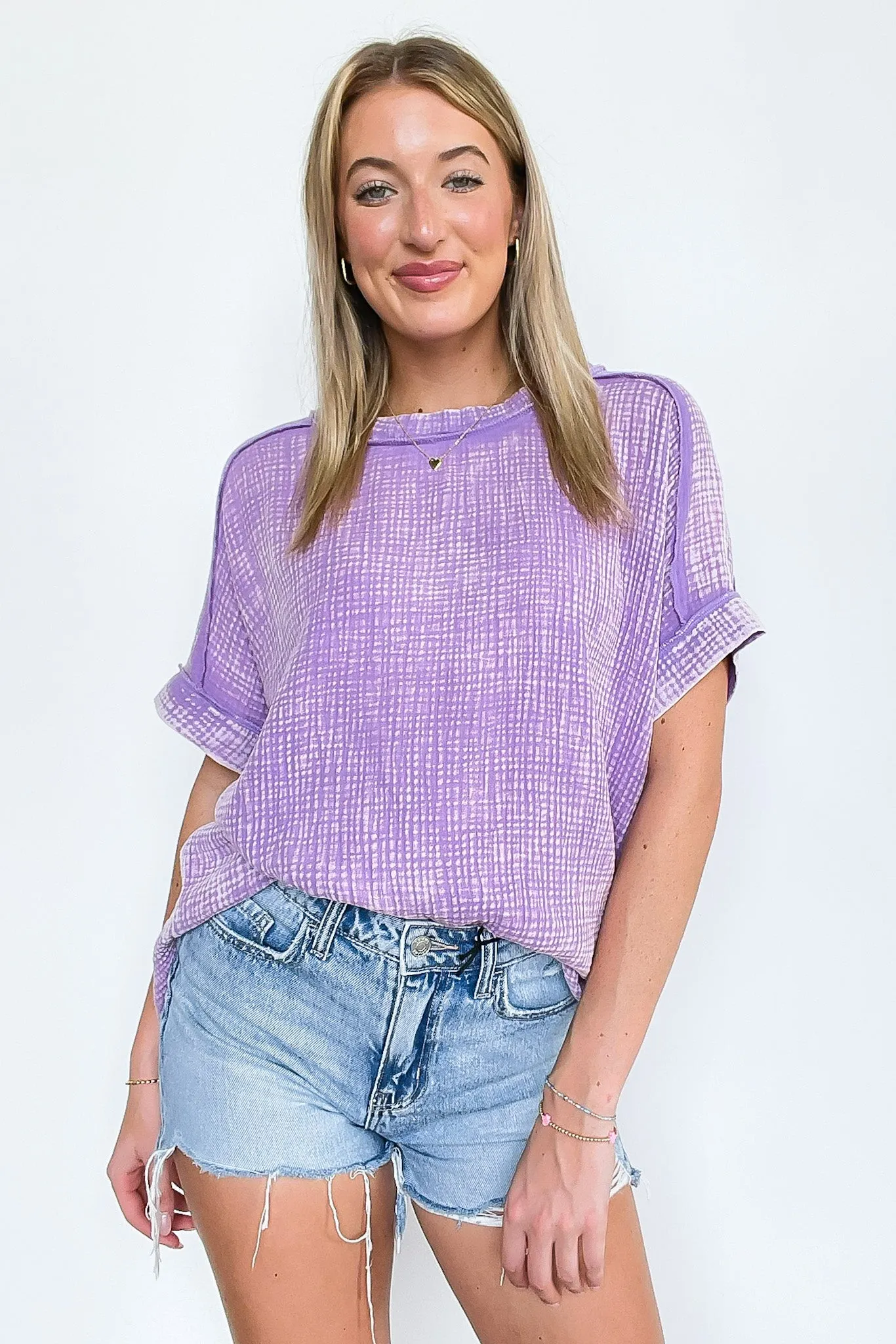 Ashton Acid Wash Double Gauze Top - BACK IN STOCK