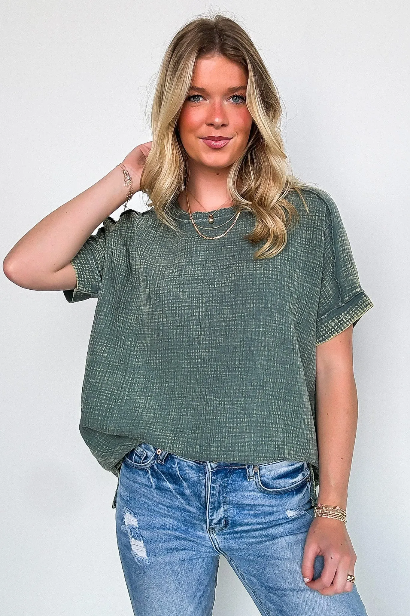 Ashton Acid Wash Double Gauze Top - BACK IN STOCK