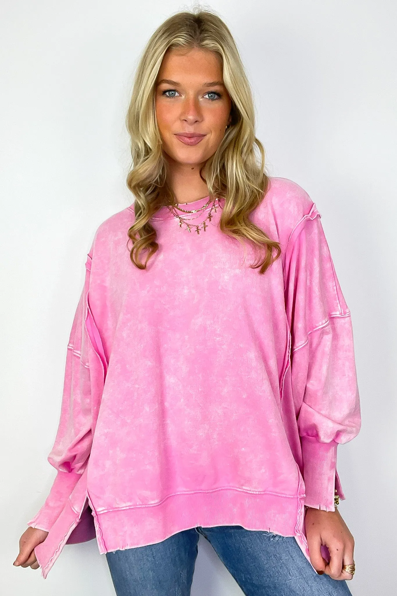 August Glow Acid Wash Pullover -  BACK IN STOCK