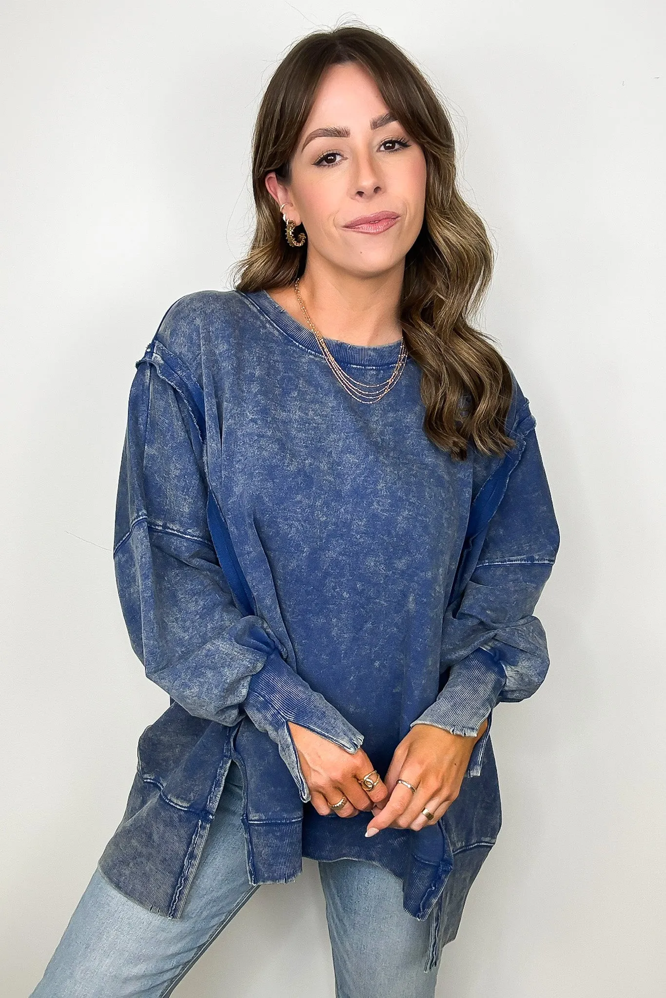 August Glow Acid Wash Pullover -  BACK IN STOCK
