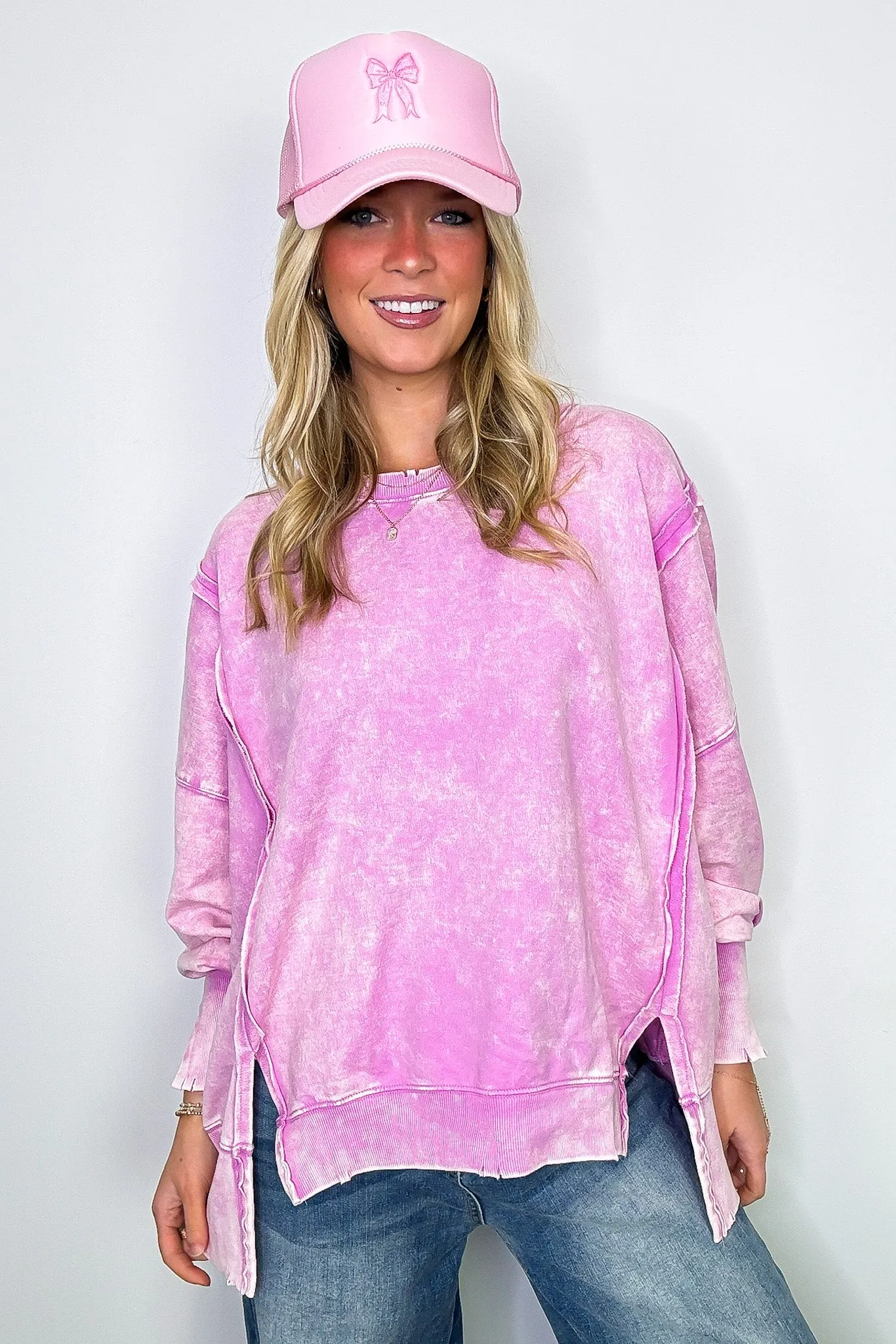 August Glow Acid Wash Pullover -  BACK IN STOCK