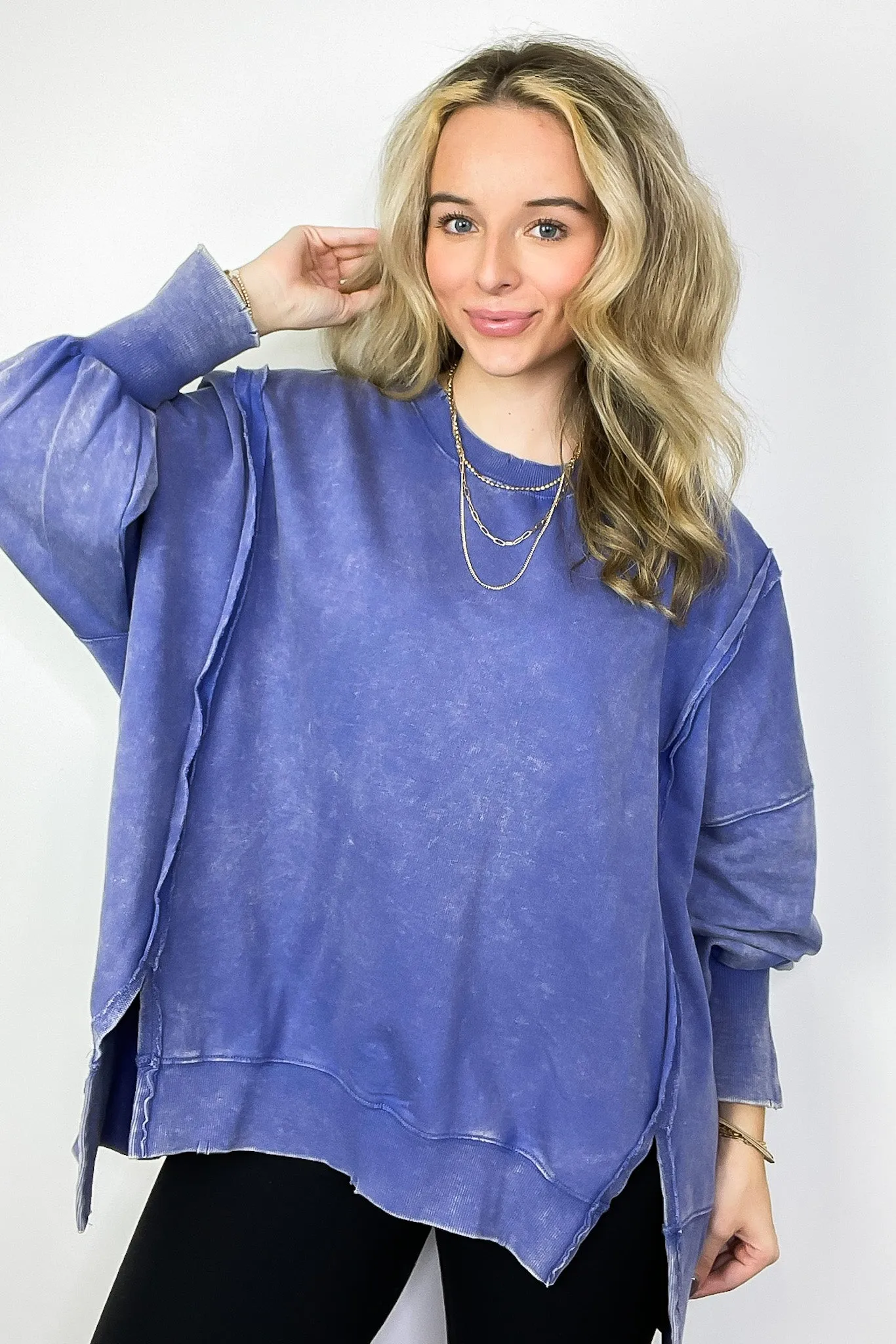 August Glow Acid Wash Pullover -  BACK IN STOCK