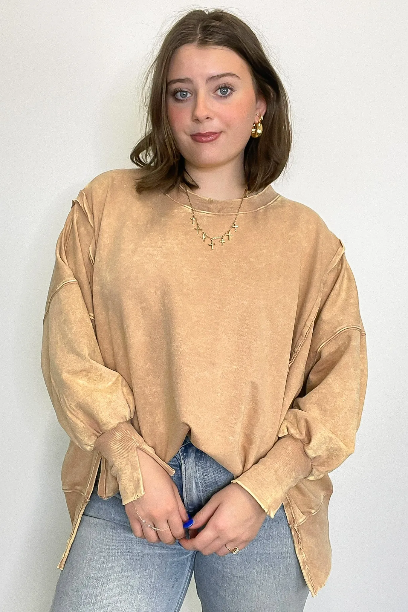 August Glow Acid Wash Pullover -  BACK IN STOCK