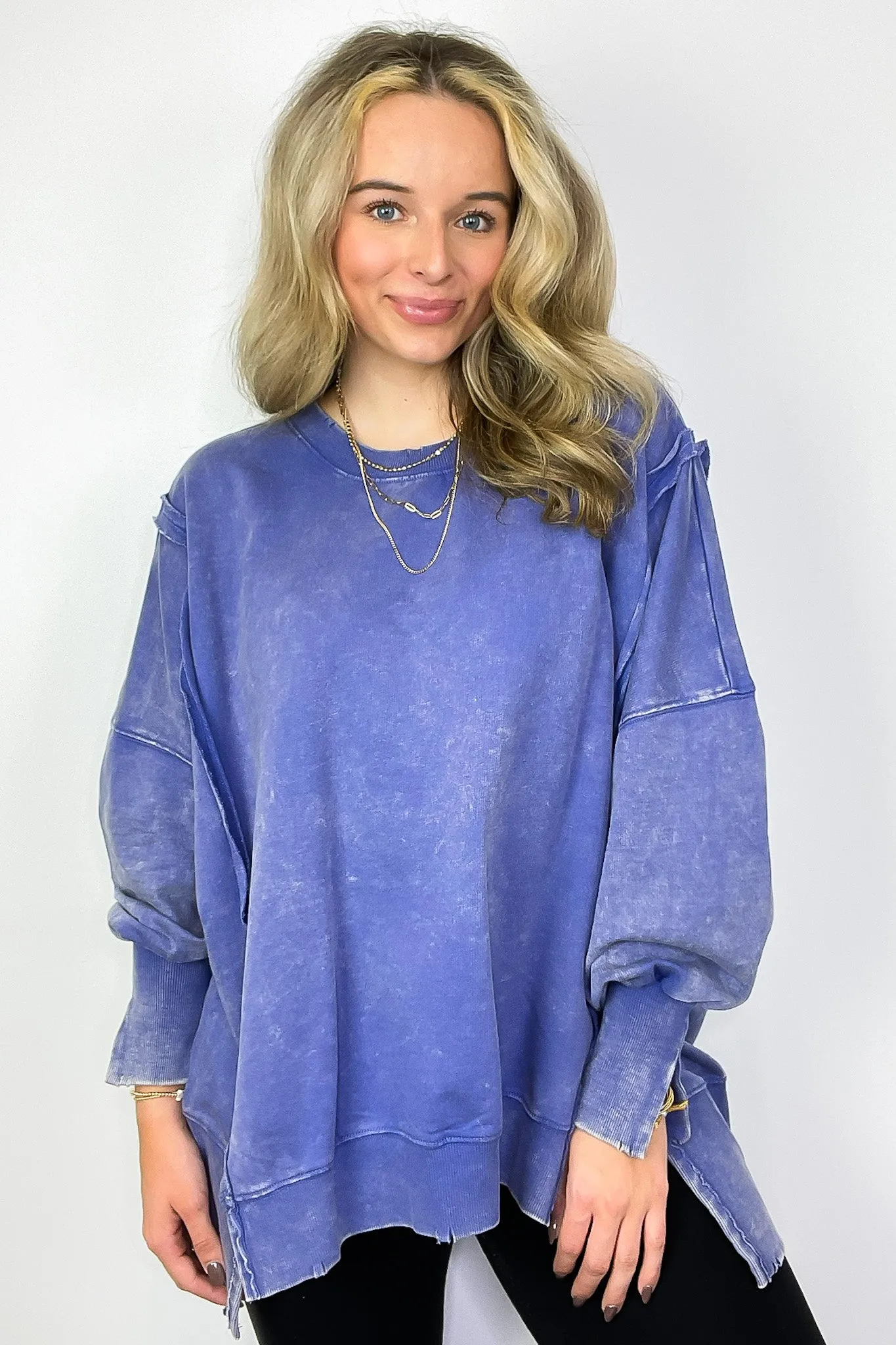 August Glow Acid Wash Pullover -  BACK IN STOCK