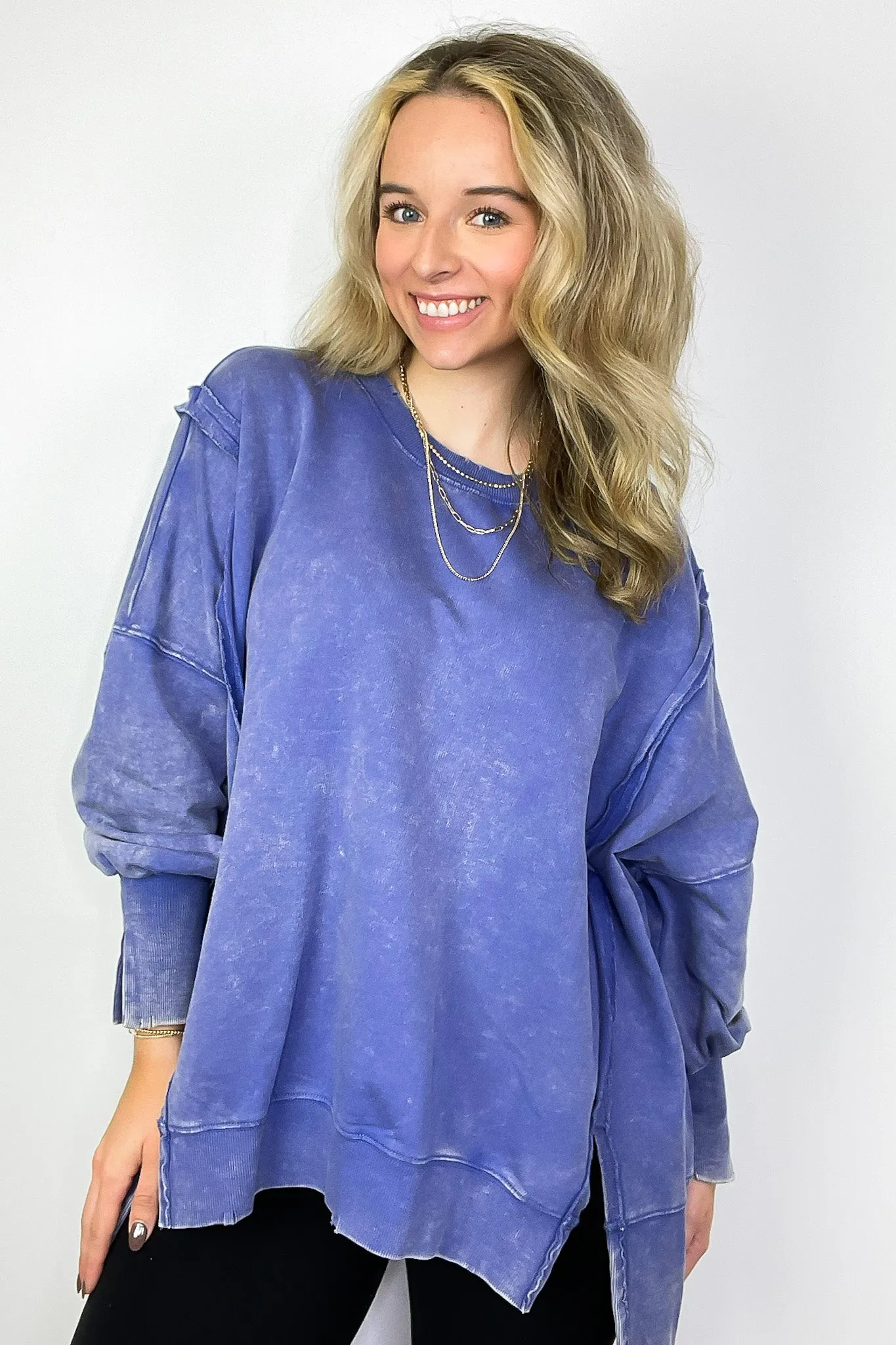 August Glow Acid Wash Pullover -  BACK IN STOCK