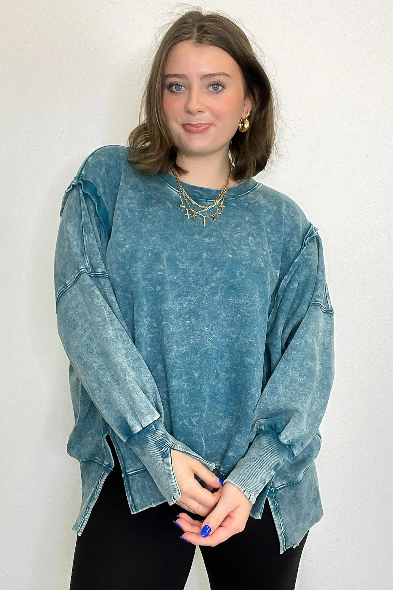 August Glow Acid Wash Pullover -  BACK IN STOCK