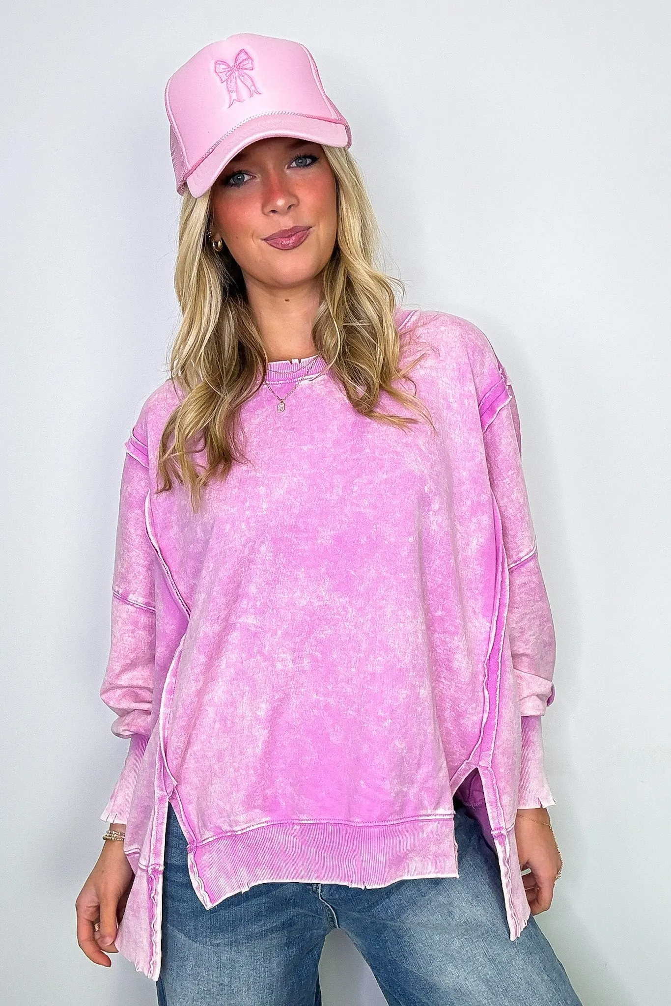 August Glow Acid Wash Pullover -  BACK IN STOCK