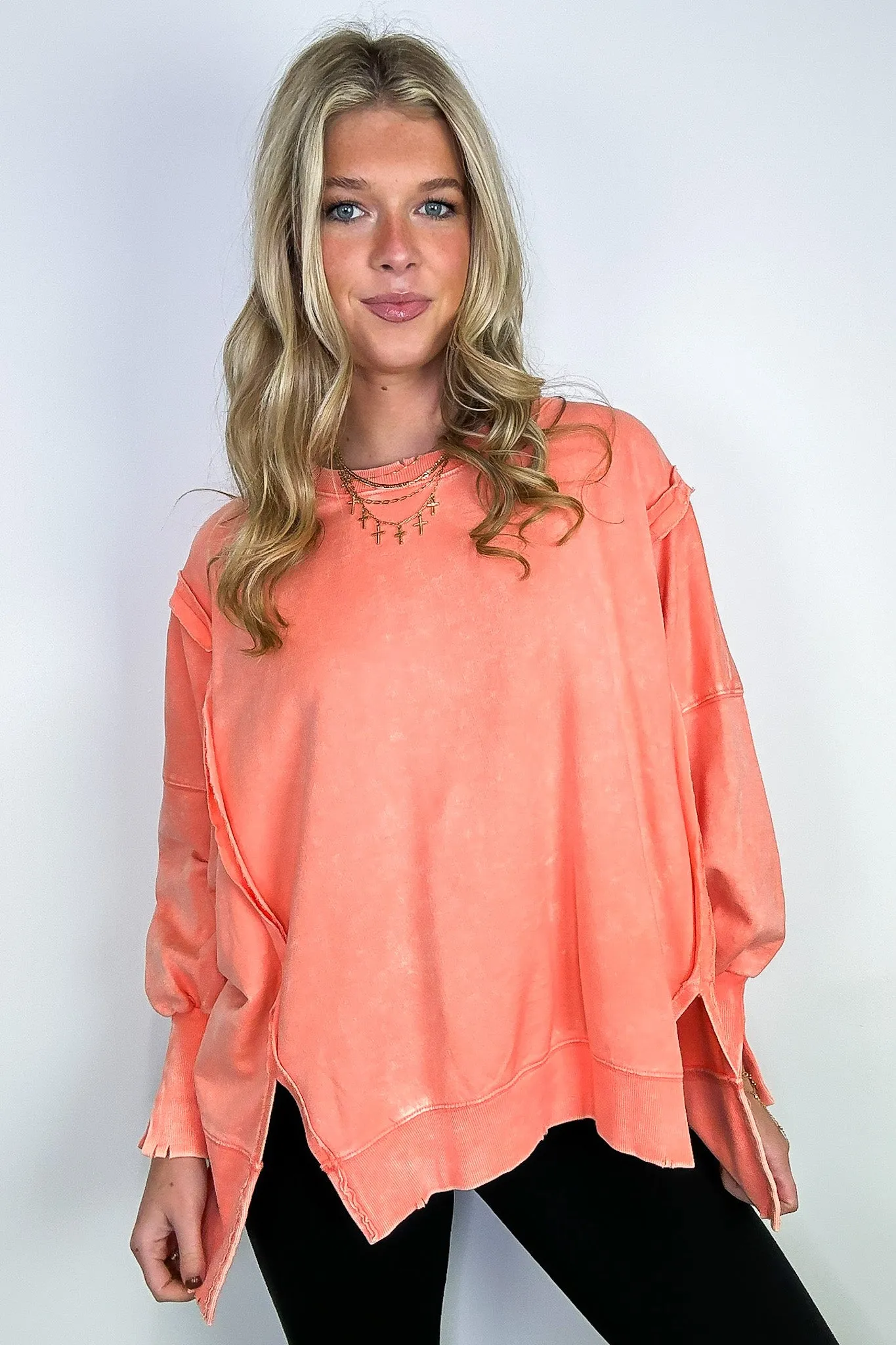 August Glow Acid Wash Pullover -  BACK IN STOCK
