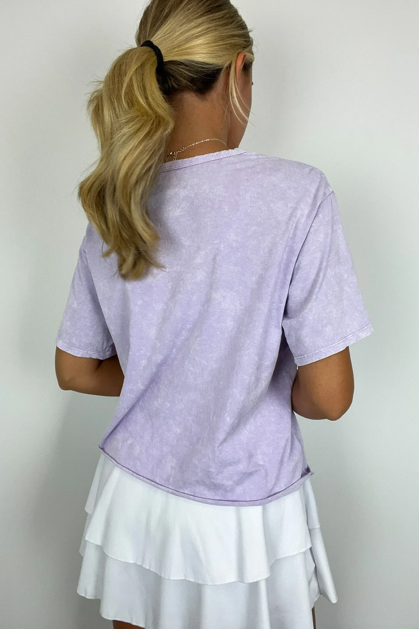 Aurora Nights Mineral Washed Short Sleeve Top - BACK IN STOCK