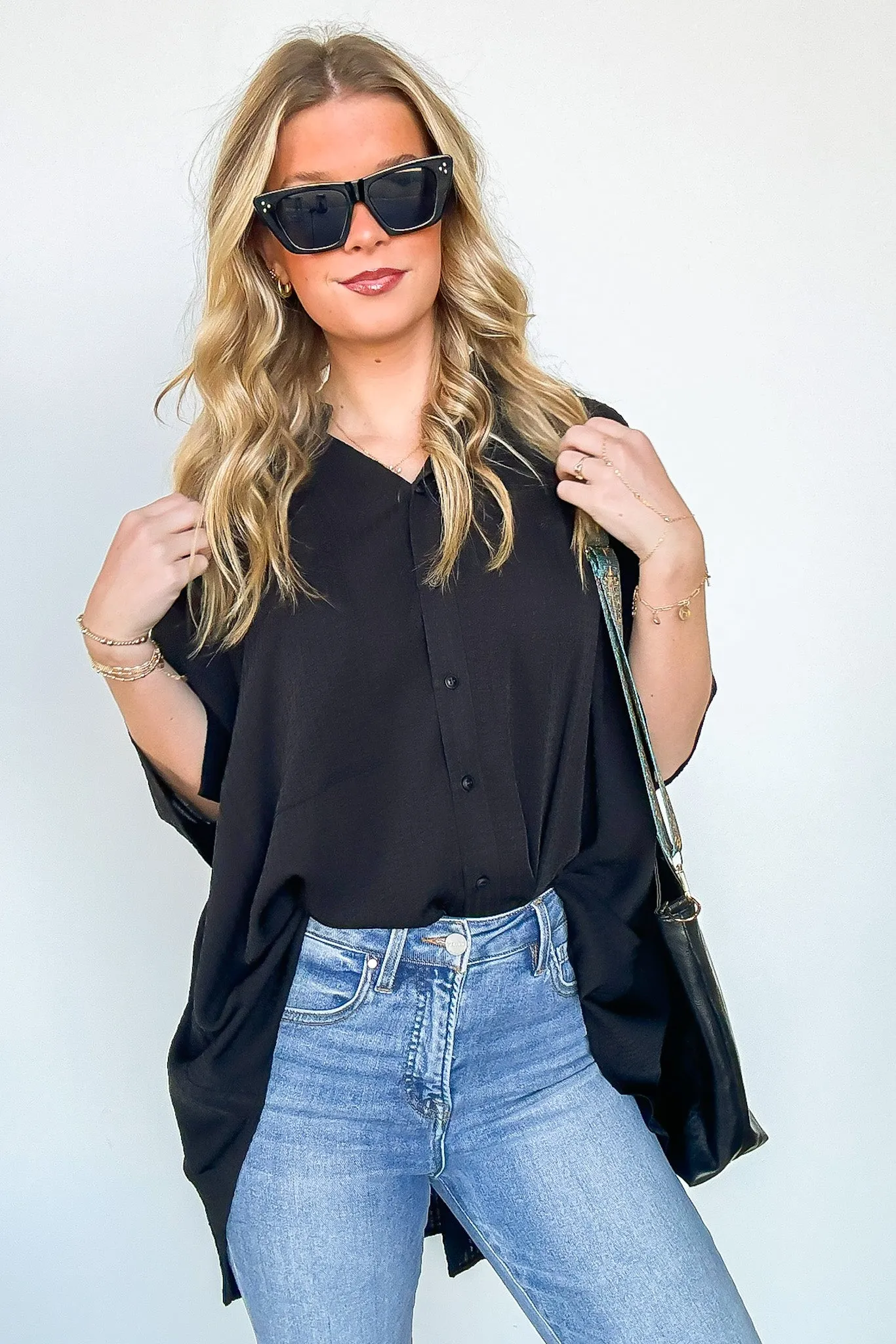 Ayla Textured Knit Button Down Top