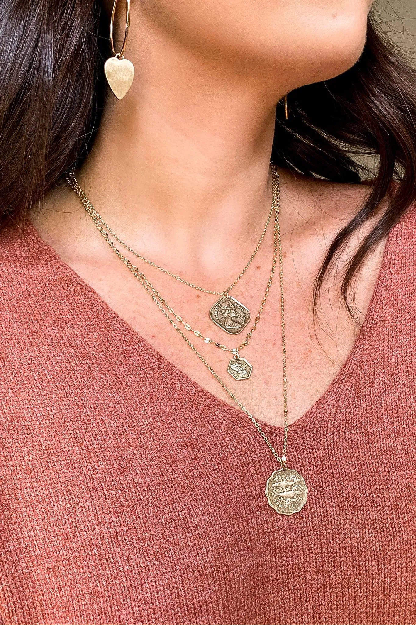 Baila Layered Coin Necklace - BACK IN STOCK