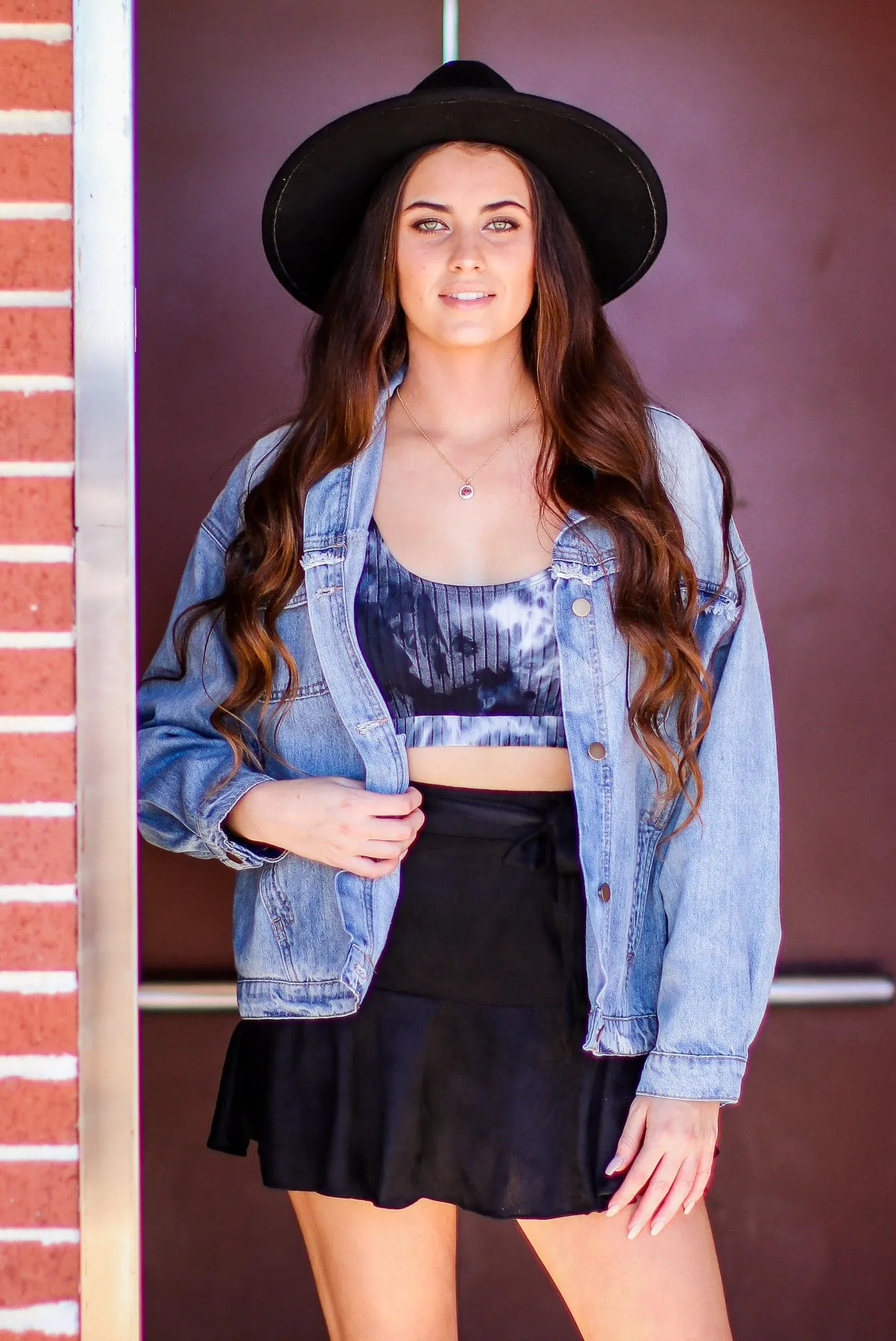 Beale Street Faux Suede Ruffle Skort - FINAL SALE