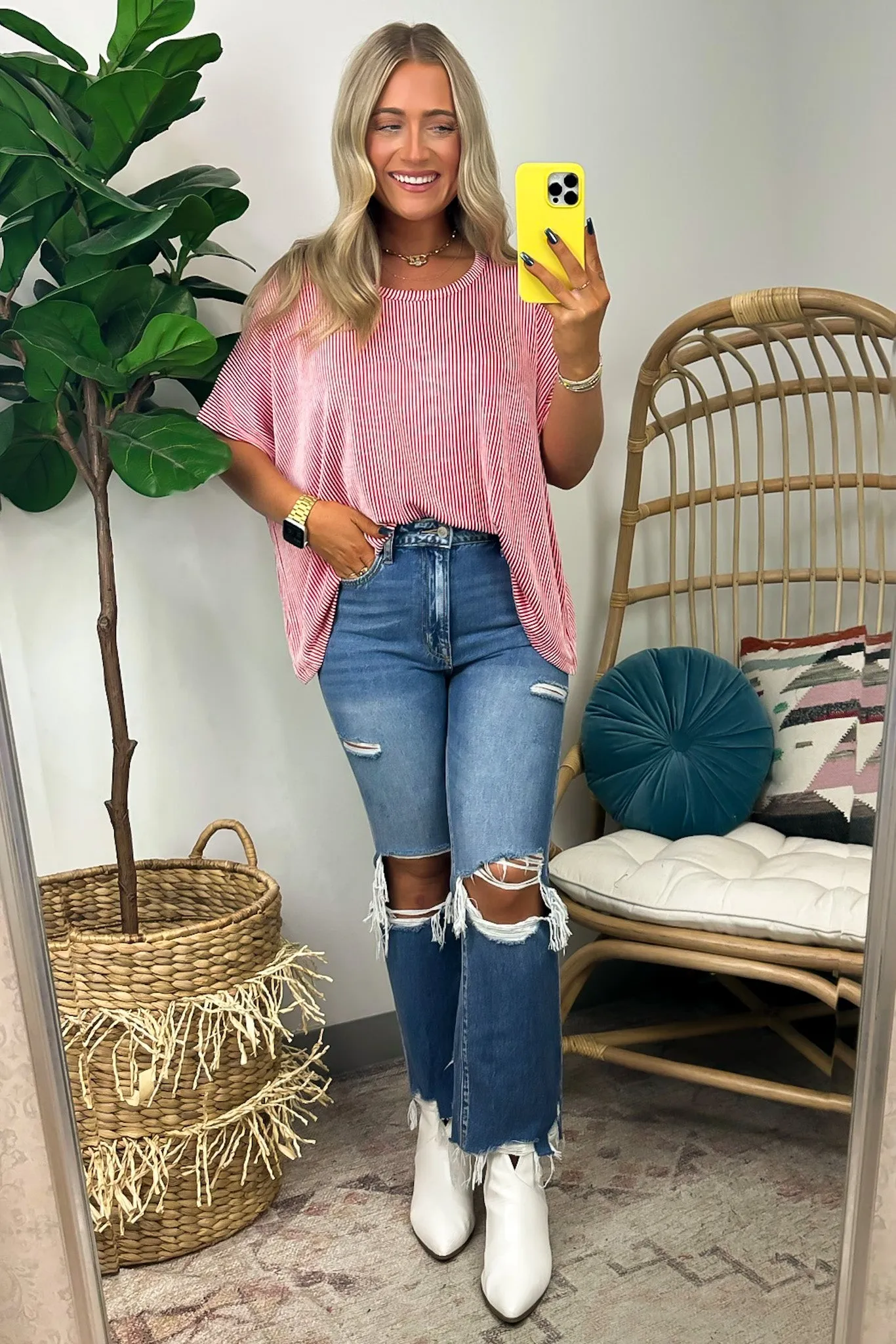 Beatryx Two Tone Rib Knit Oversized Top - BACK IN STOCK