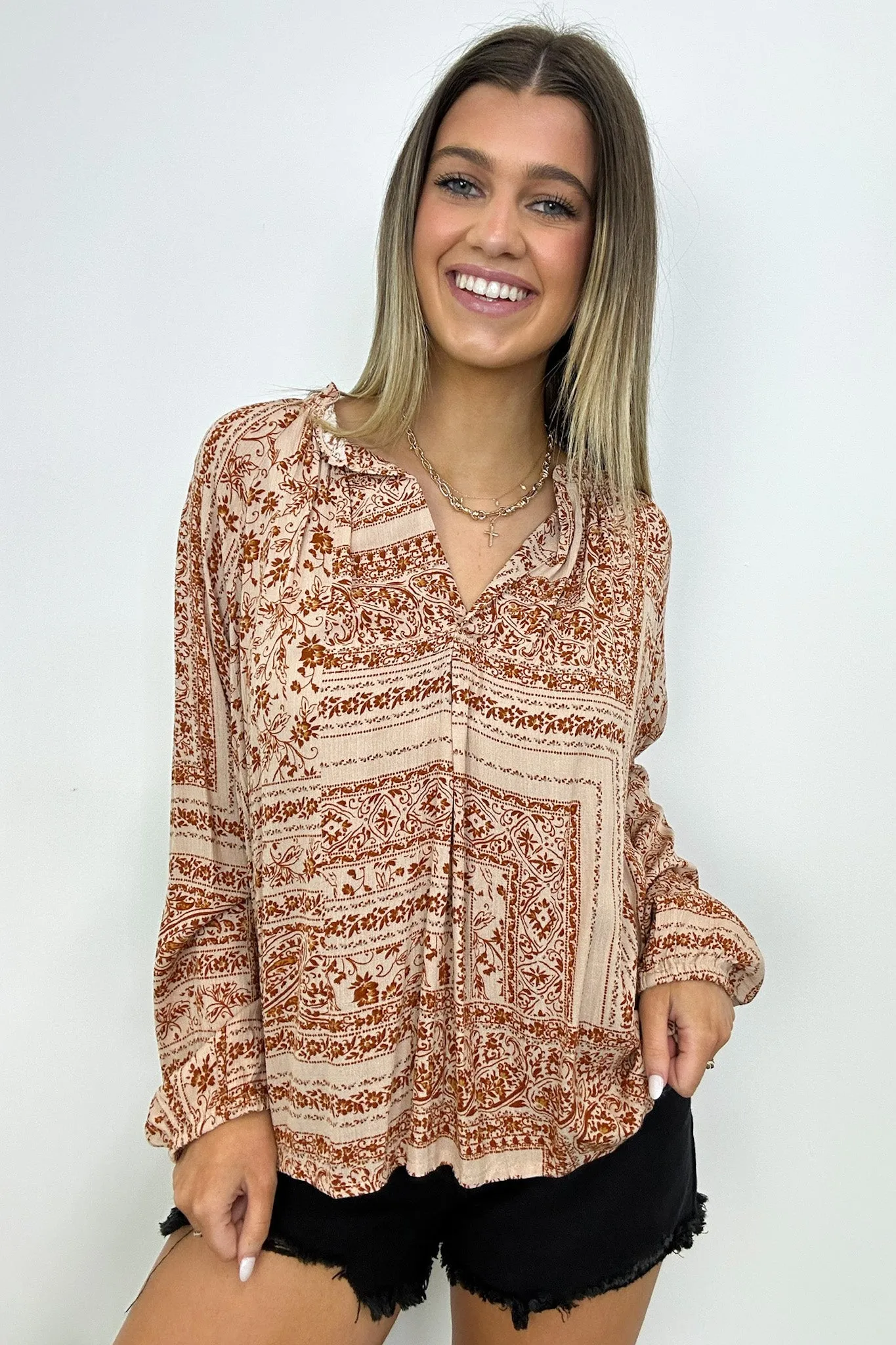 Bellah Boho Peasant Blouse Top - FINAL SALE