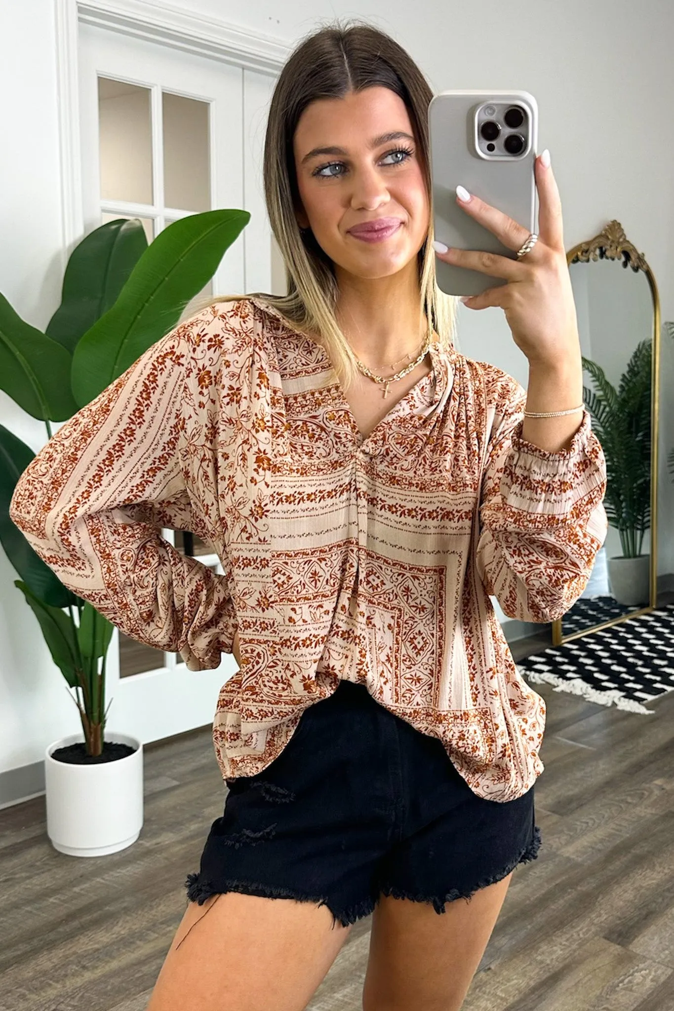 Bellah Boho Peasant Blouse Top - FINAL SALE