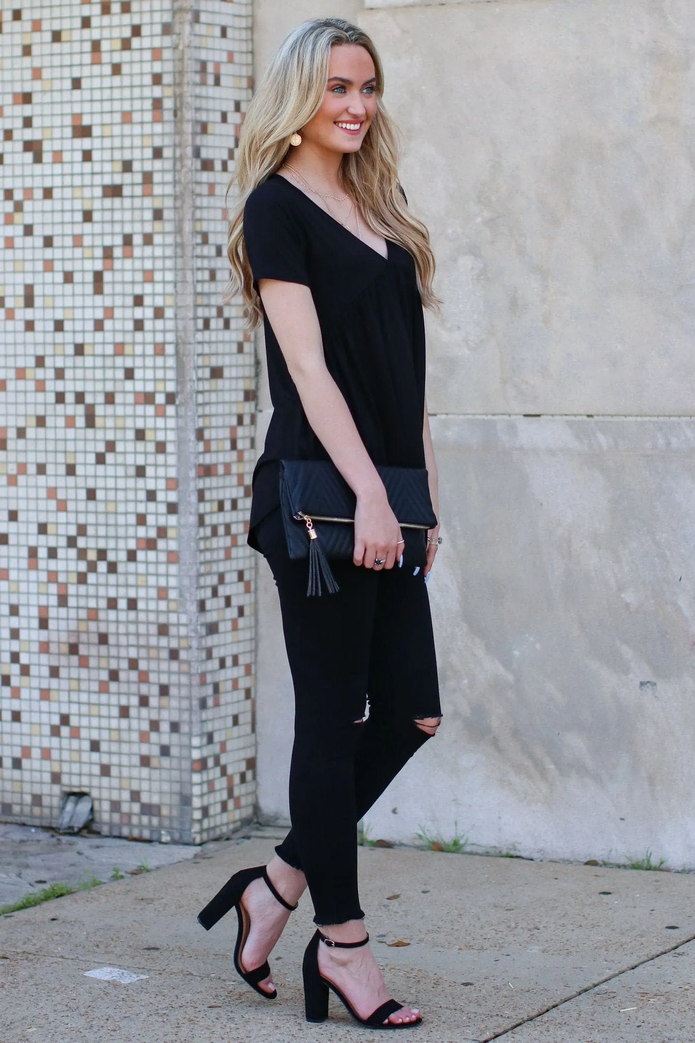 Berea Knee Slit Skinny Jeans - FINAL SALE