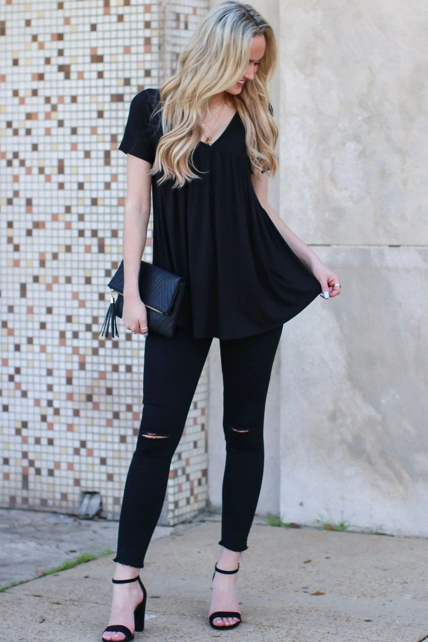Berea Knee Slit Skinny Jeans - FINAL SALE