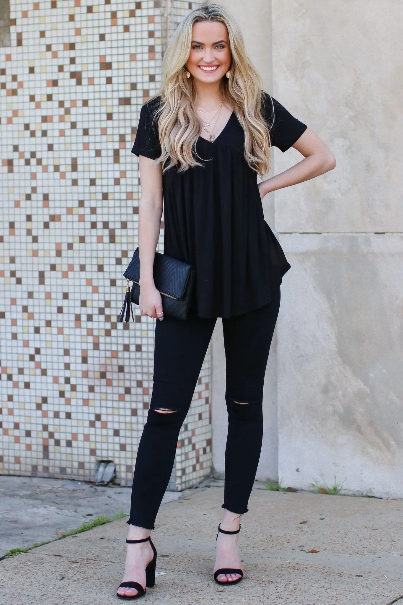 Berea Knee Slit Skinny Jeans - FINAL SALE