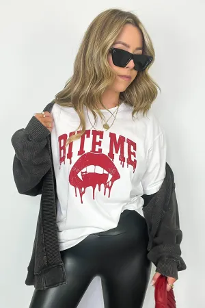 Bite Me Vintage Oversized Graphic Tee - FINAL SALE
