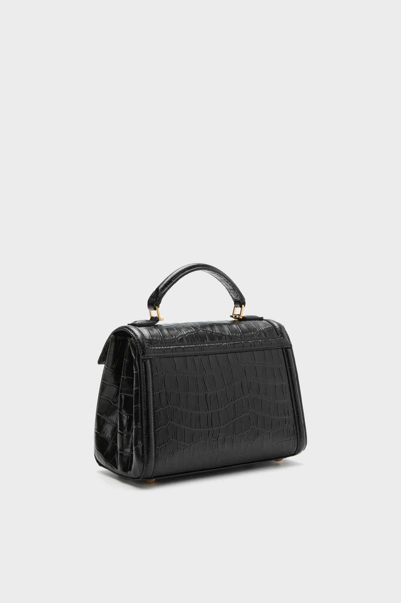 Black Croc Paris Bag