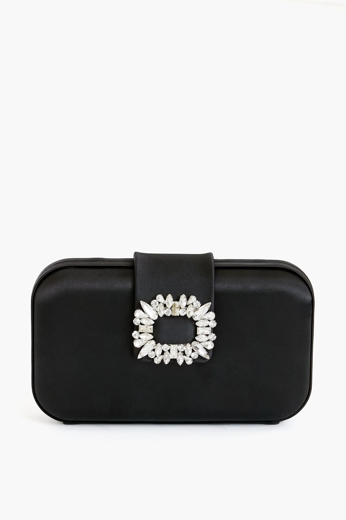 Black Emmy Crystal Trim Clutch