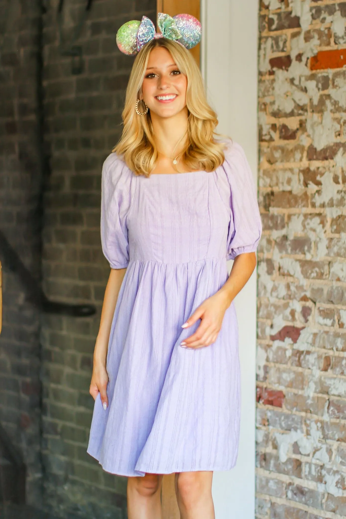 Blissed Out Puff Sleeve Flowy Dress - FINAL SALE