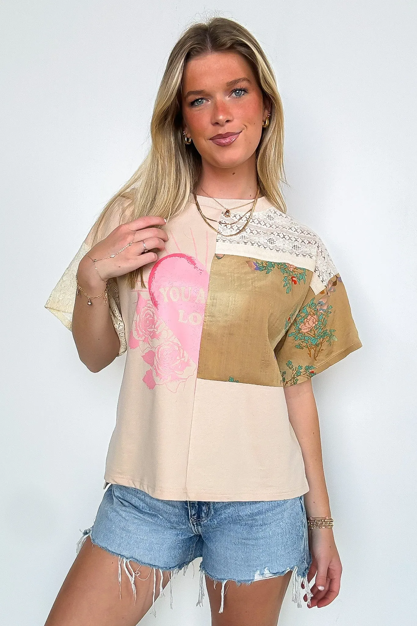 Boho Babe Patchwork Graphic Tee