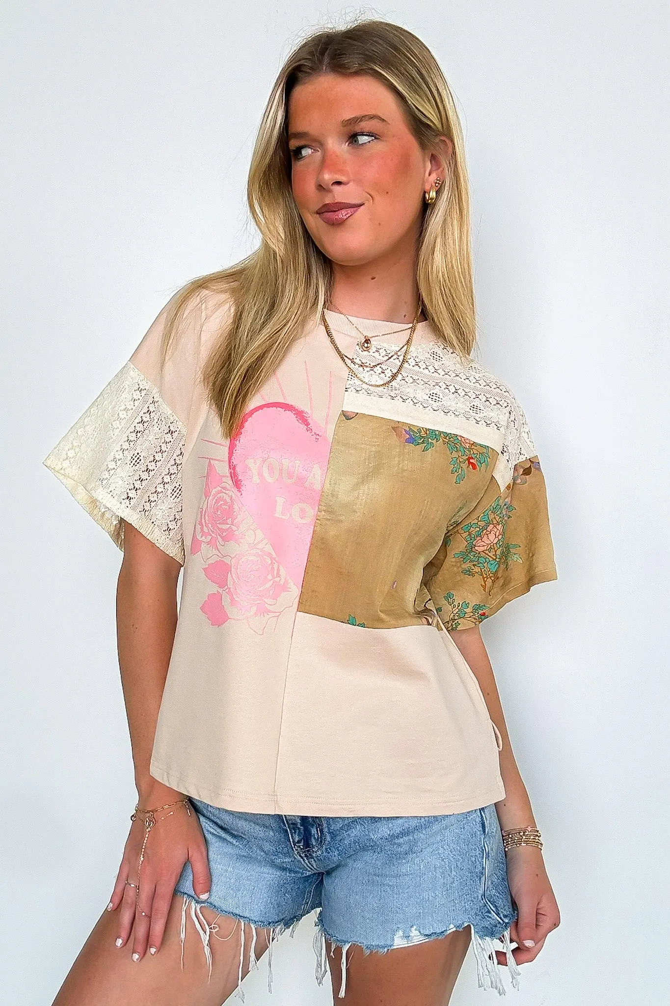 Boho Babe Patchwork Graphic Tee