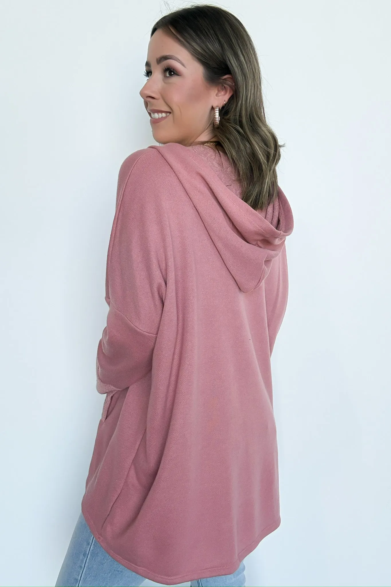 Boho Bliss Contrast Hooded Relaxed Fit Pullover - FINAL SALE