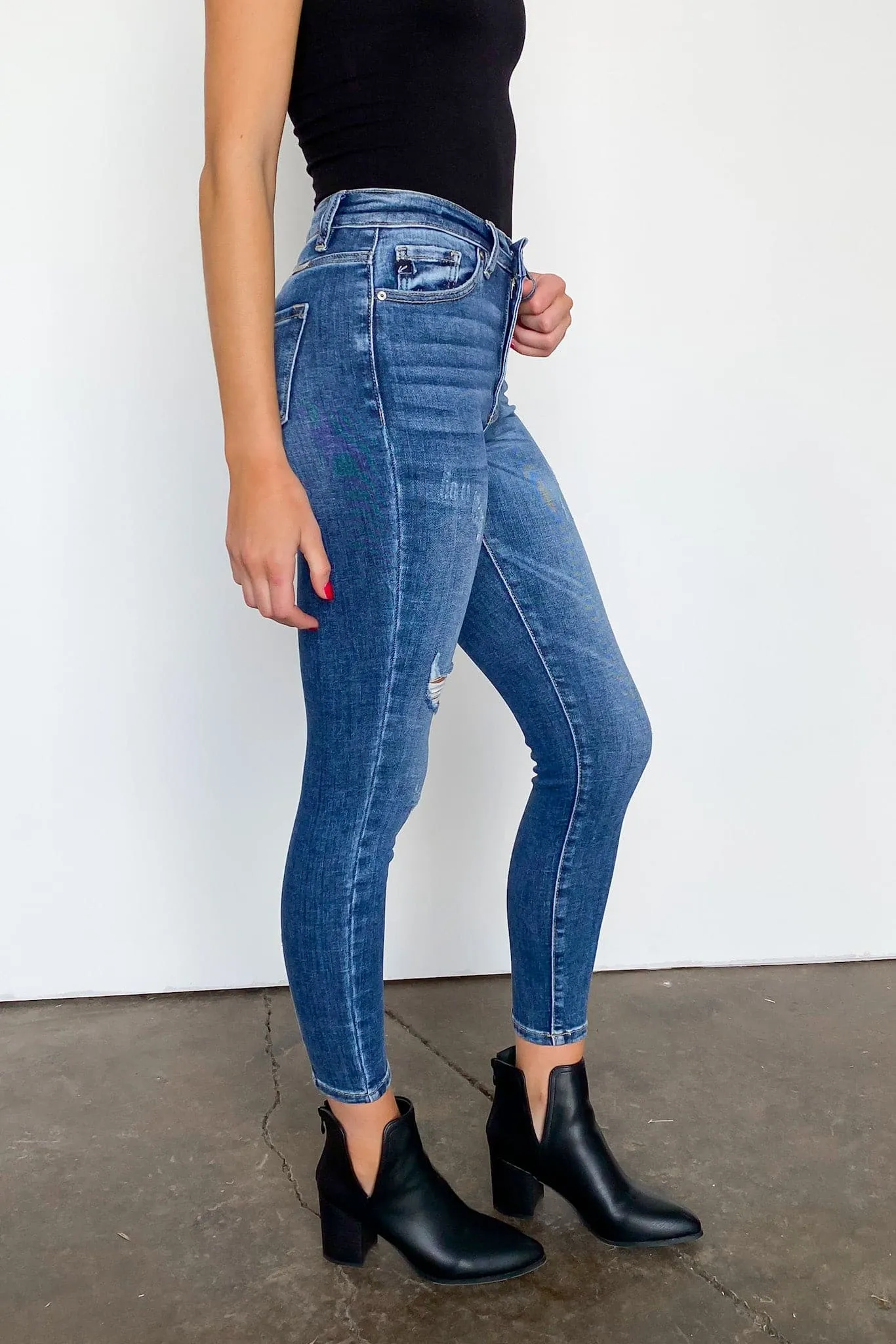 Braelynn High Rise Distressed Skinny Jeans - FINAL SALE