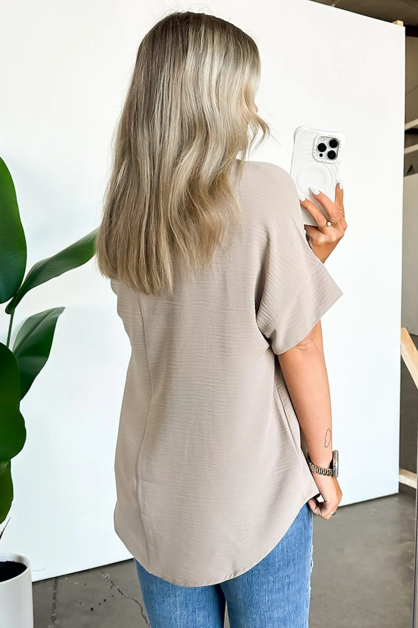 Brayan Split V-Neck Flowy Top - BACK IN STOCK