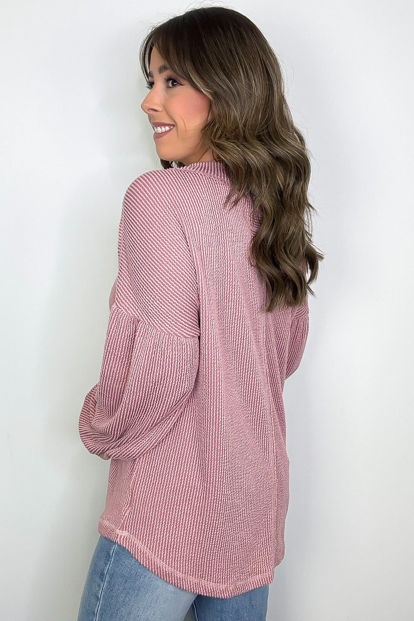 Breanne Rib Knit V-Neck Top