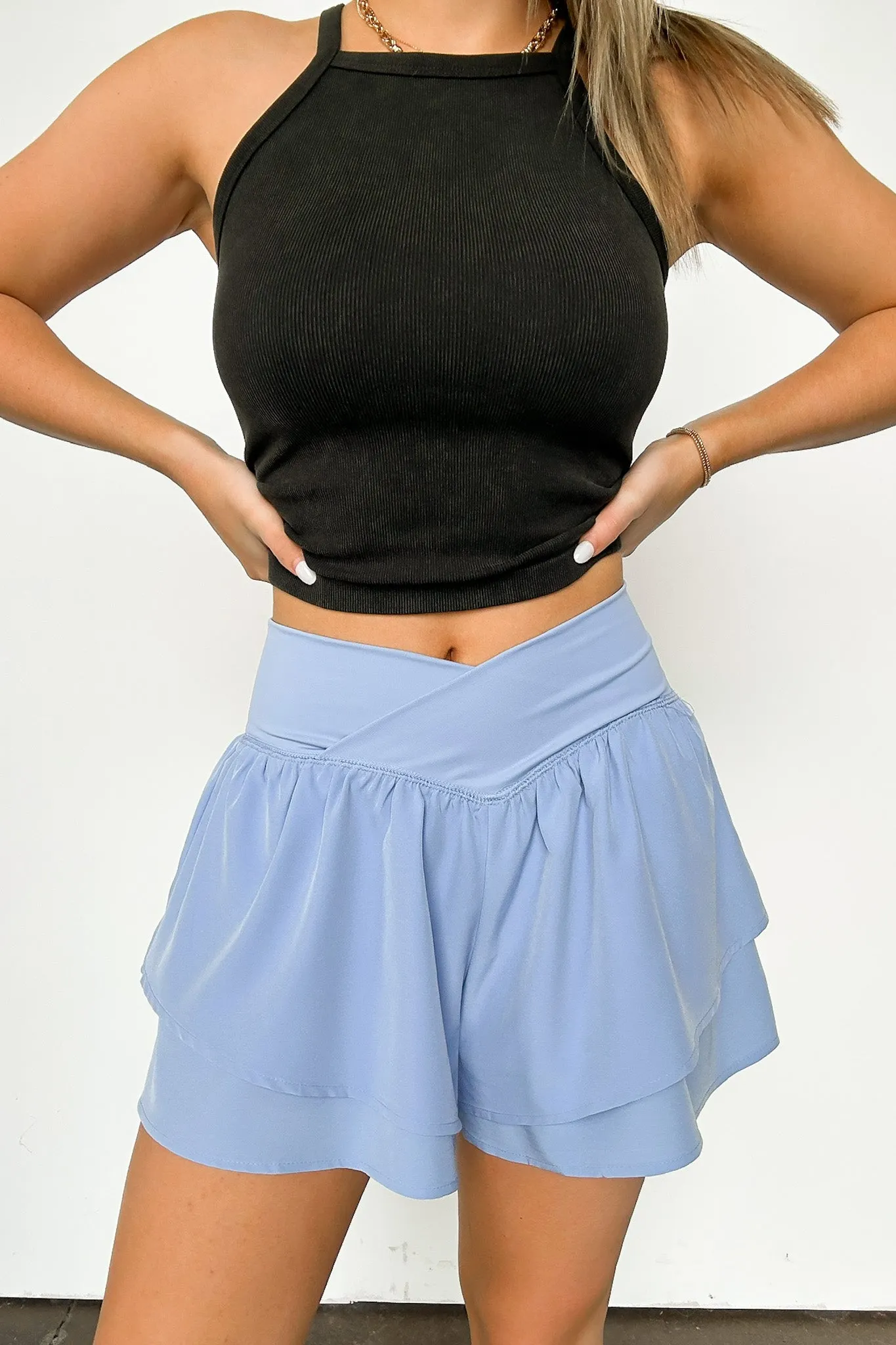 Bright Disposition Ruffle Flowy Athletic Shorts - FINAL SALE