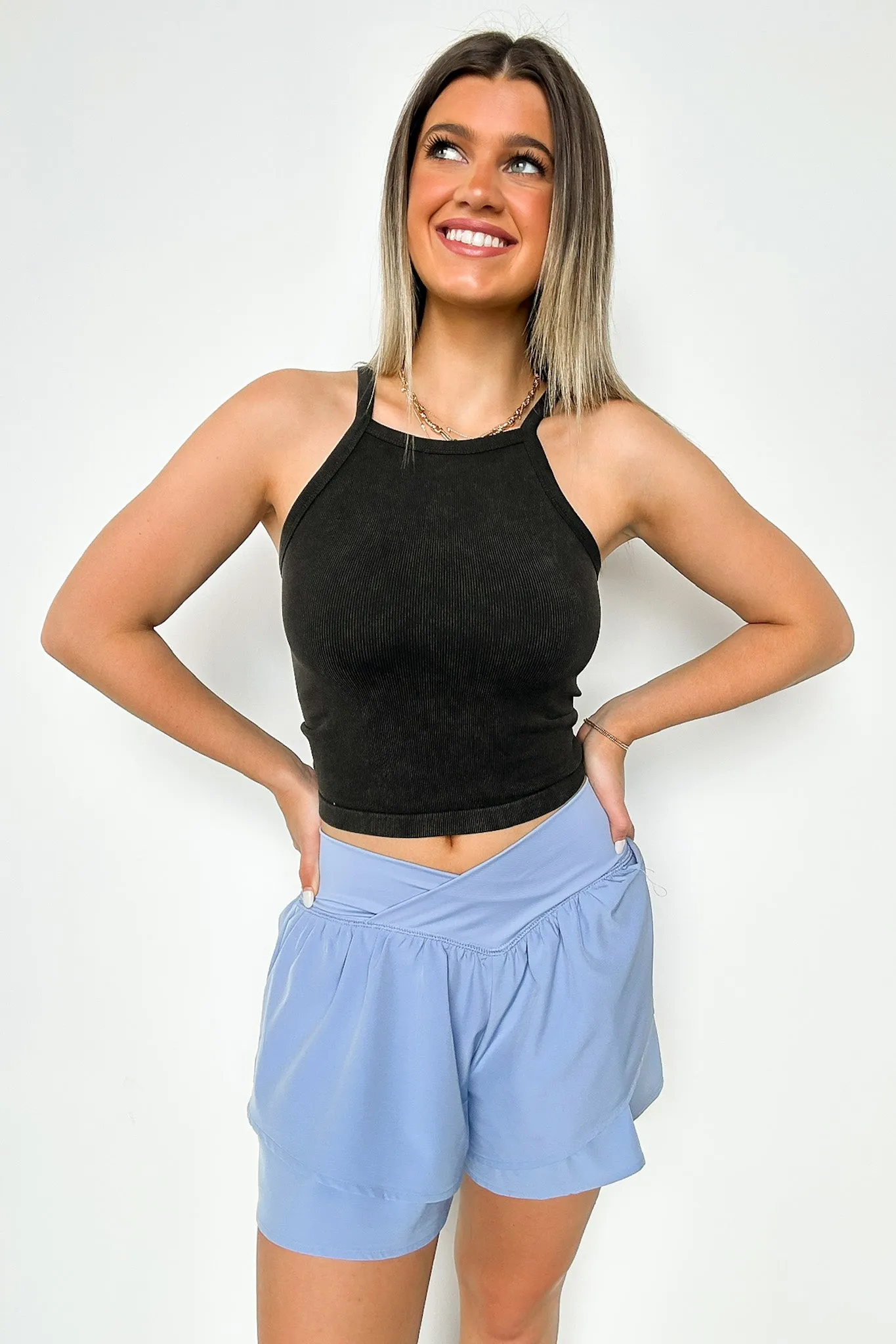 Bright Disposition Ruffle Flowy Athletic Shorts - FINAL SALE