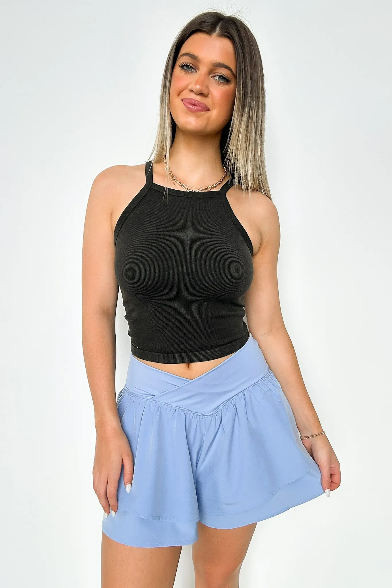 Bright Disposition Ruffle Flowy Athletic Shorts - FINAL SALE