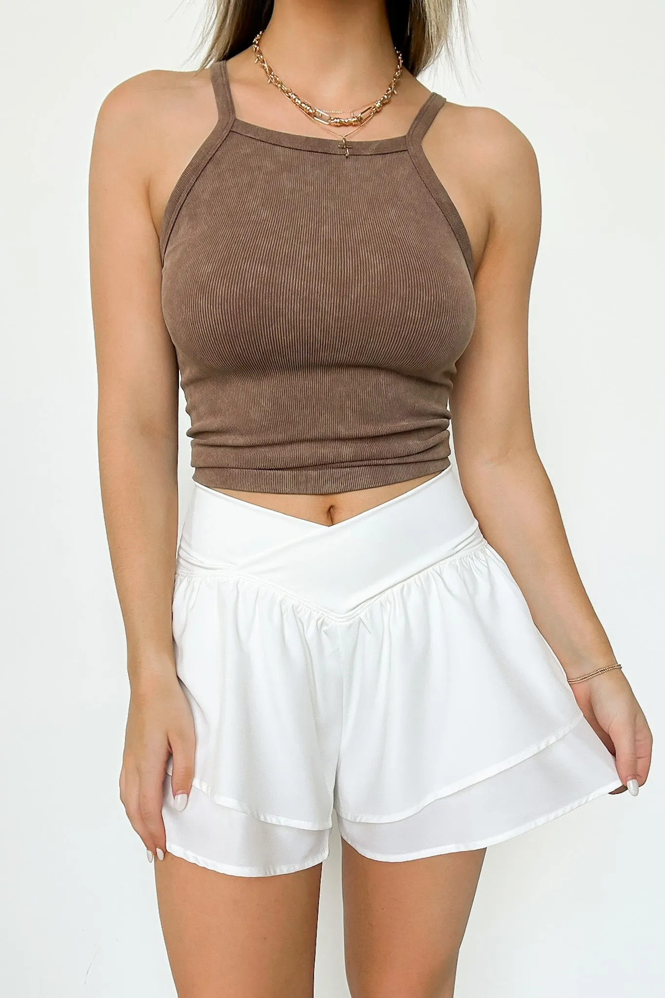 Bright Disposition Ruffle Flowy Athletic Shorts - FINAL SALE