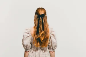BRONZE AGE - SILK HAIR RIBBON - BLACK- SS24