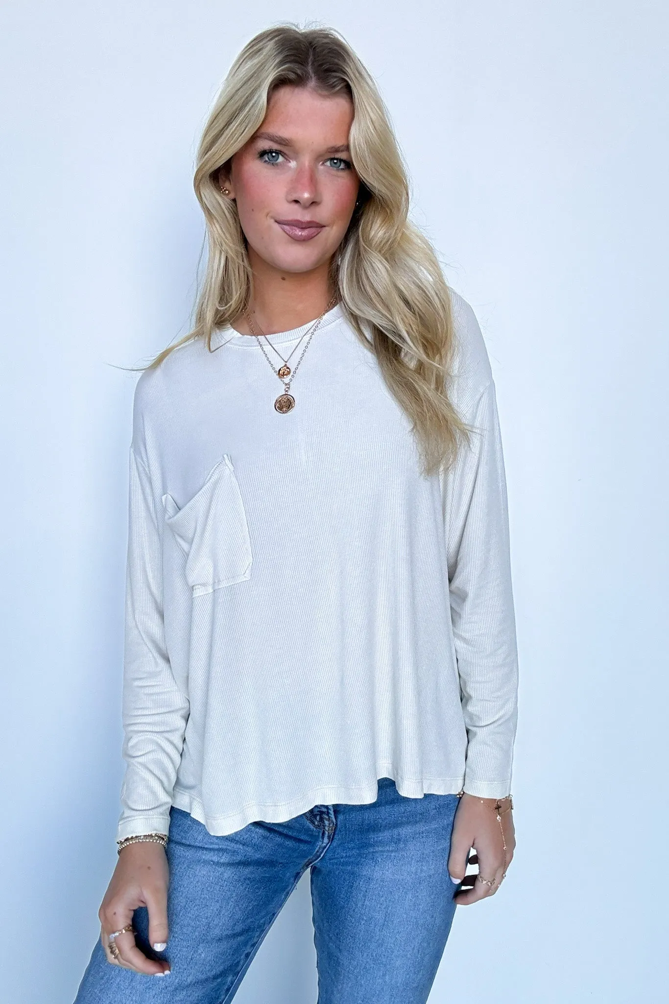 Caliana Washed Dolman Sleeve Pocket Top - BACK IN STOCK