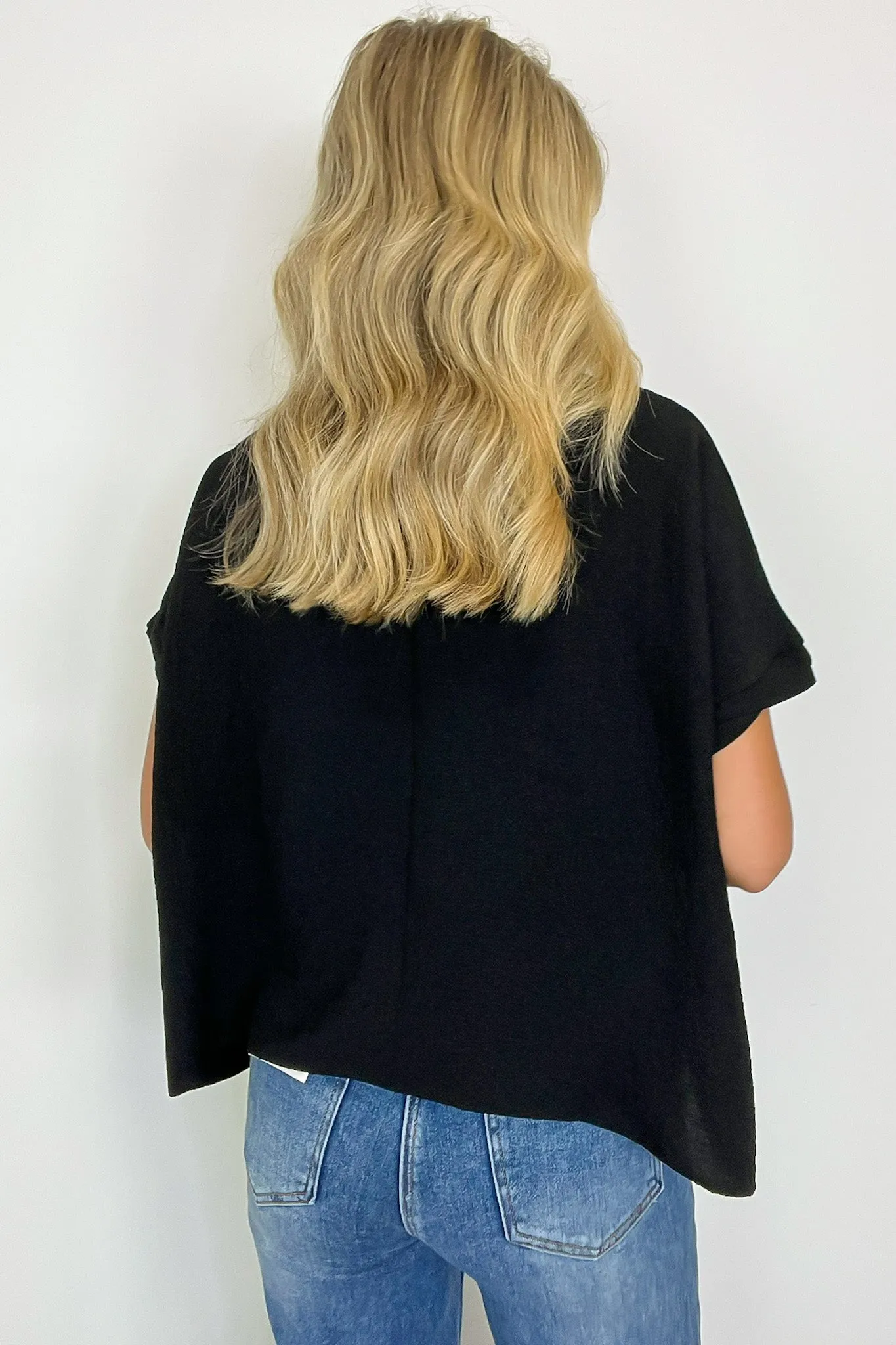Calise Woven Round Neck Flowy Top - BACK IN STOCK