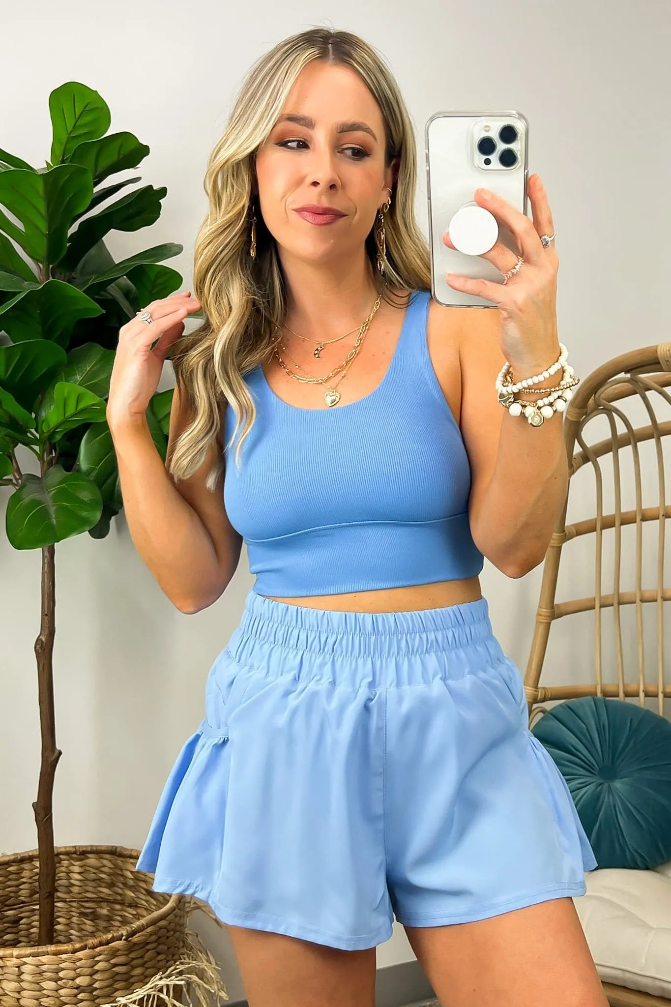 Cambelle Pleated Active Shorts - FINAL SALE