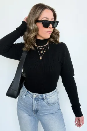 Camie Ribbed Mock Neck Sweater - FINAL SALE