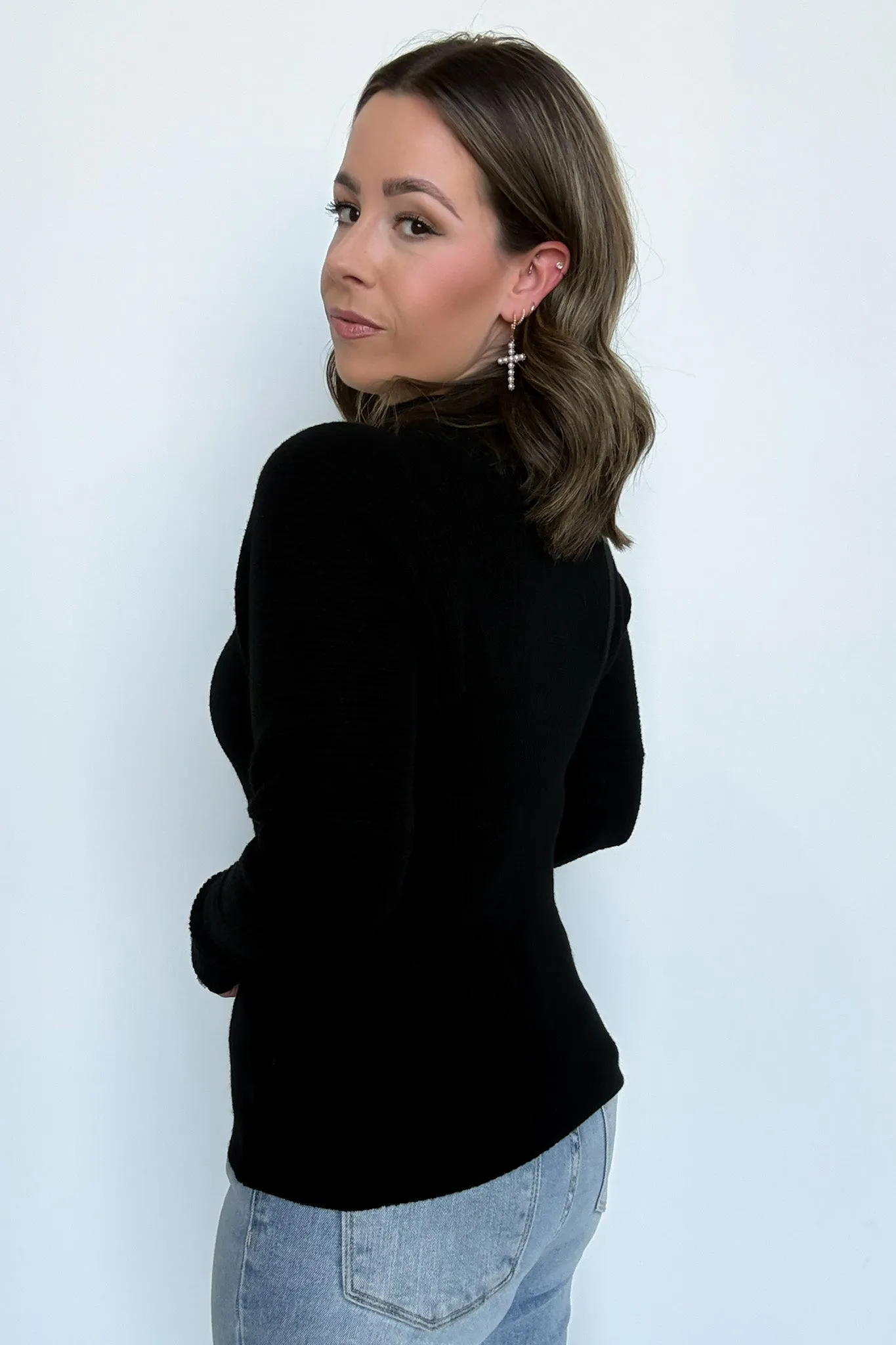 Camie Ribbed Mock Neck Sweater - FINAL SALE