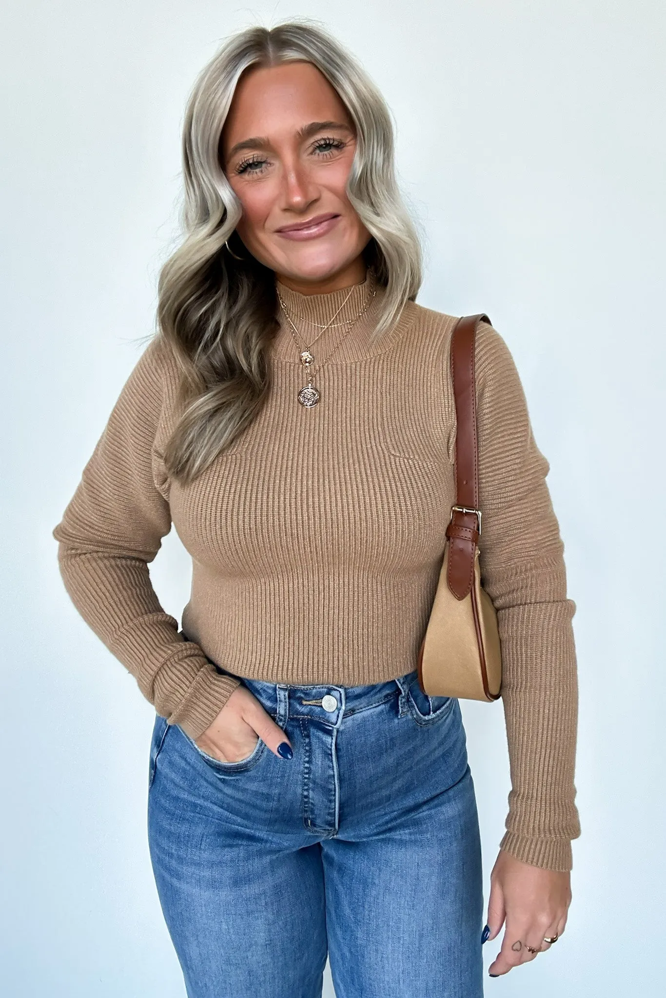 Camie Ribbed Mock Neck Sweater - FINAL SALE