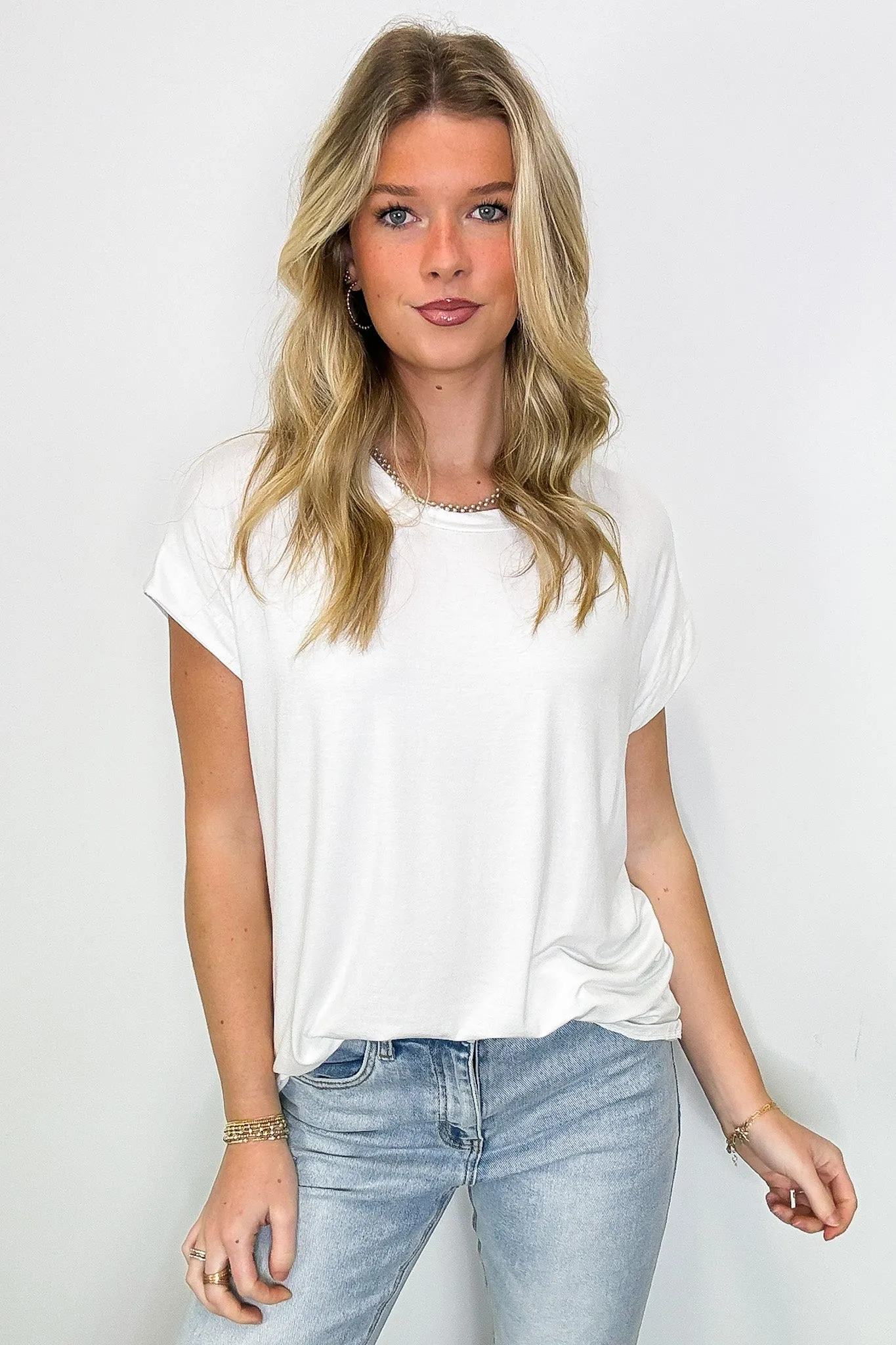 Camielle Round Neck Short Sleeve Top