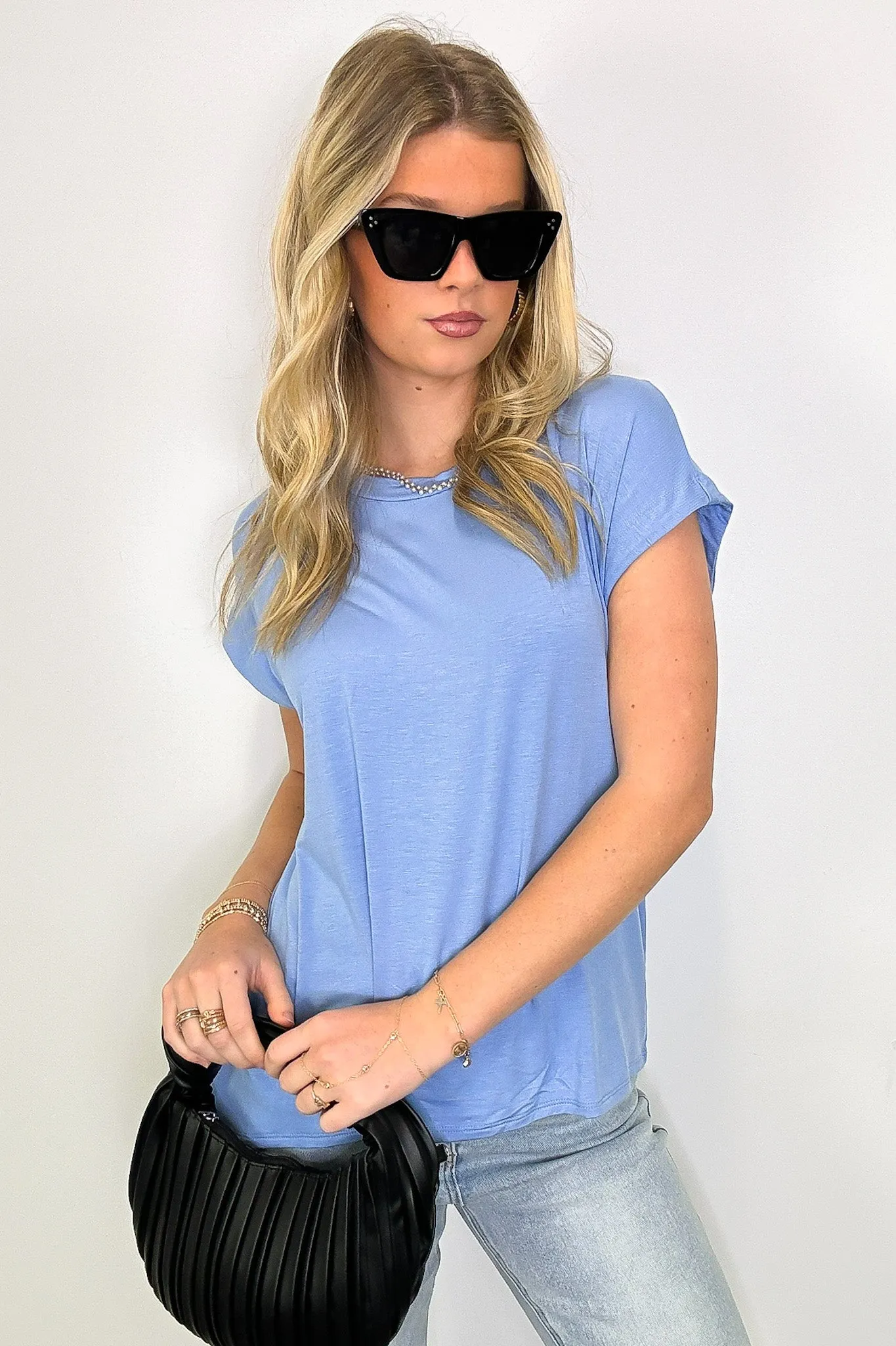 Camielle Round Neck Short Sleeve Top