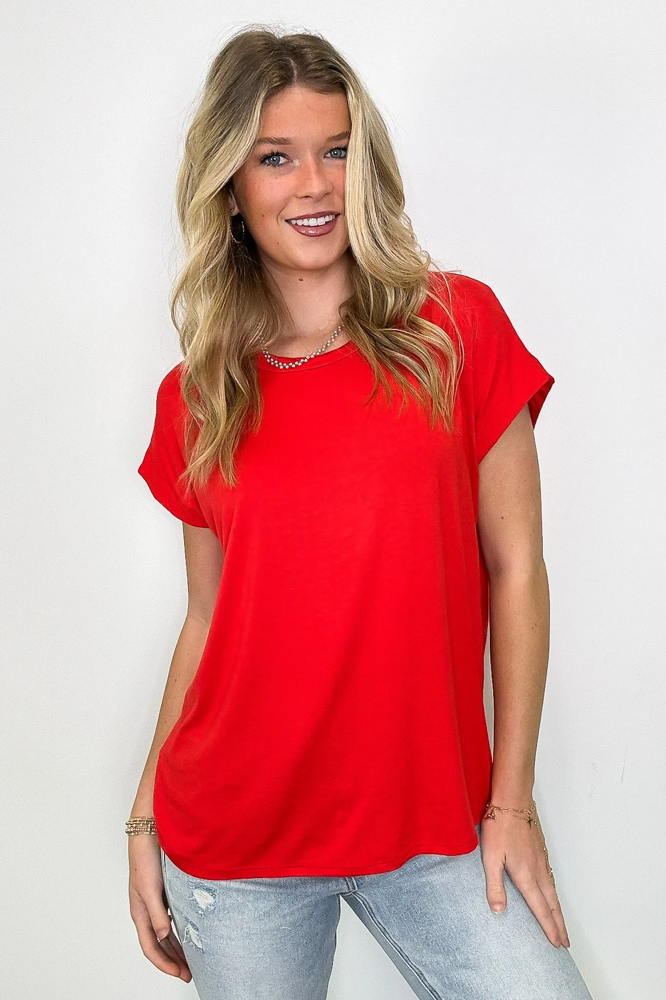 Camielle Round Neck Short Sleeve Top